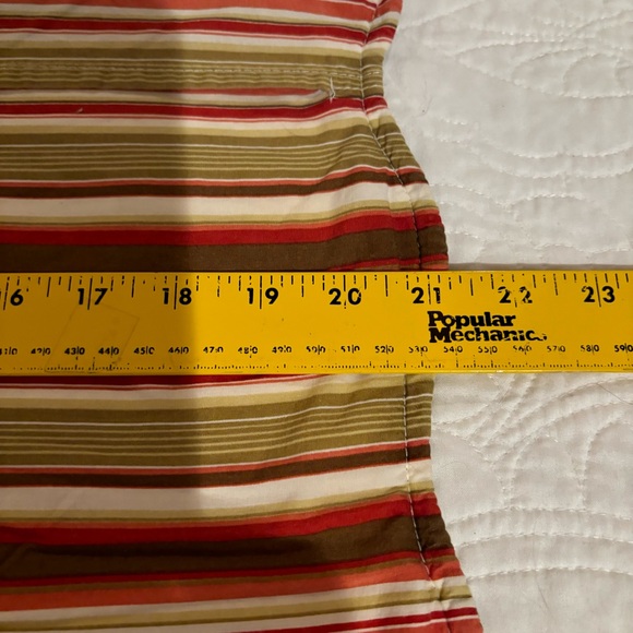 Nobility pair 20X26 Quilted Reversible Pillow Shams Brown Floral Striped back - Picture 10 of 13